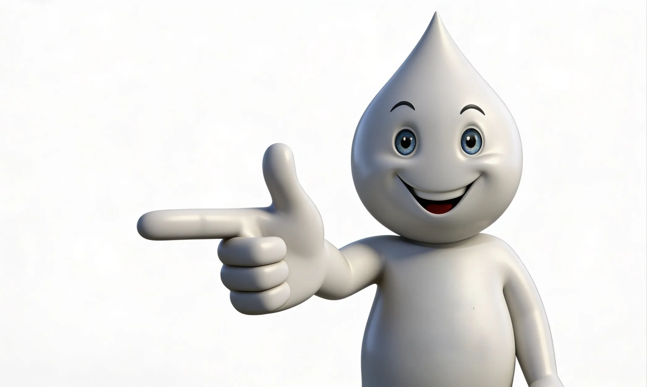 Zé Gotinha apontando o dedo
