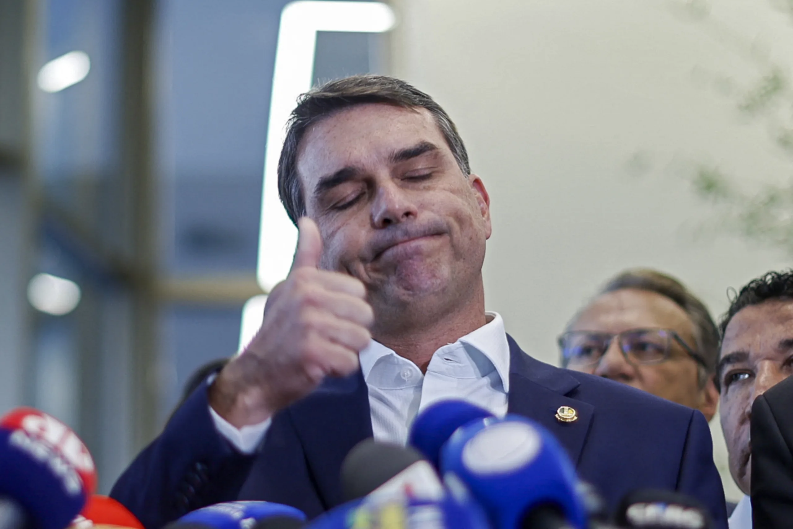 O senador e pré-candidato à Presidência Flávio Bolsonaro (PL-RJ)