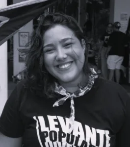 Estudante de Letras, militante do Levante Popular da Juventude e vice-presidente da União dos Estudantes de Pernambuco (UEP).