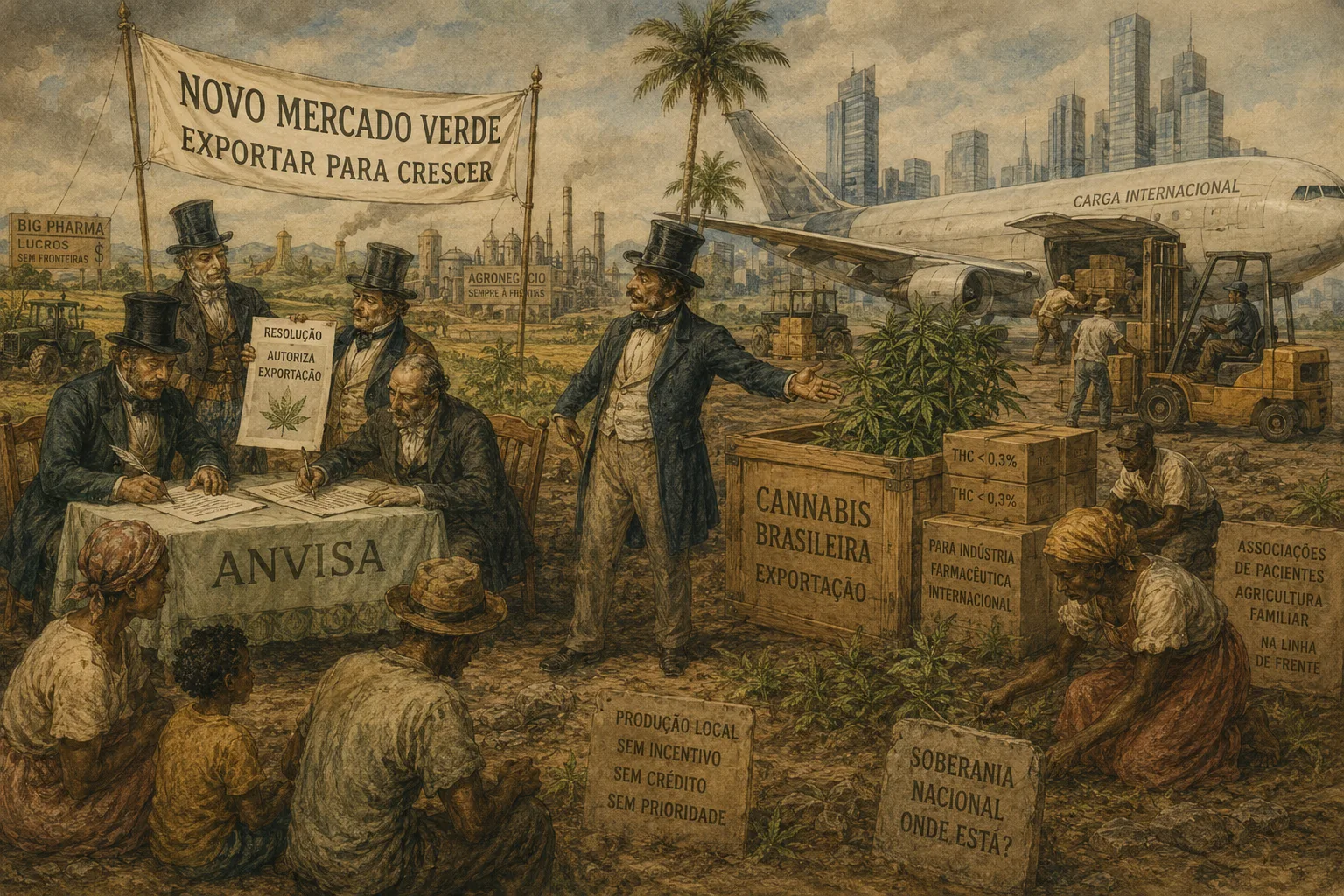 As dinâmicas coloniais enraizadas na prática política e social brasileira também podem ser observadas no mercado da cannabis na forma de um extrativismo canábico