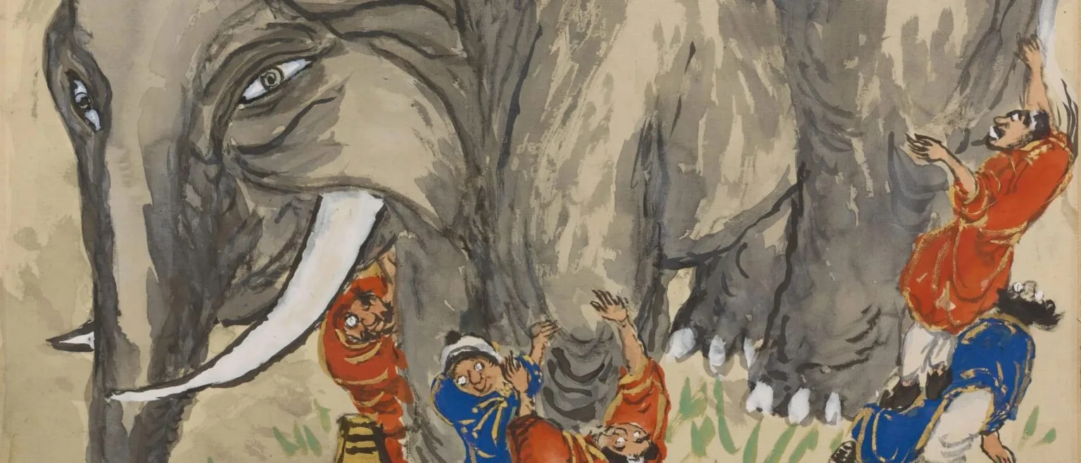 Homens cegos avaliando um elefante, 1921.